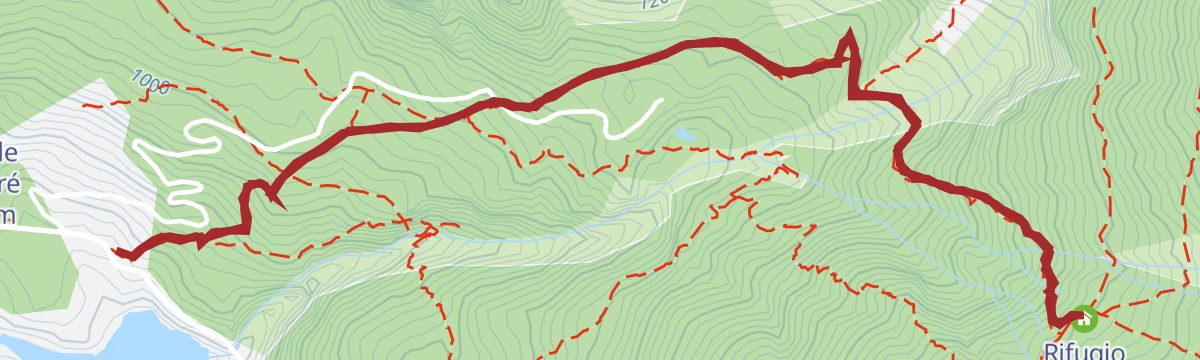 Route map: Hike to Rifugio Bosconero